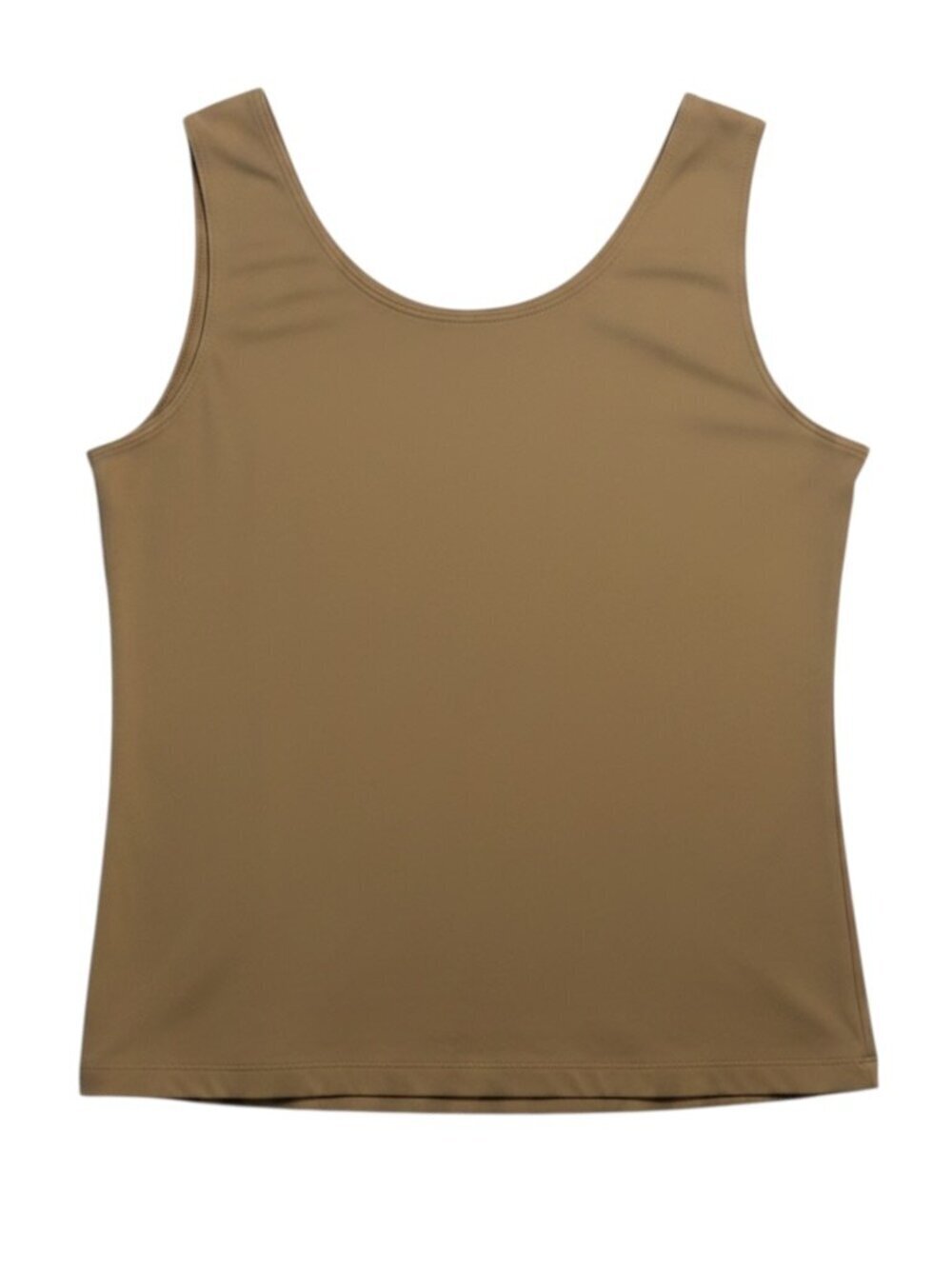 Chico's Size 3 Tank Top Neutral Tan Minimal Basic Layering Undershirt Stretch Xl